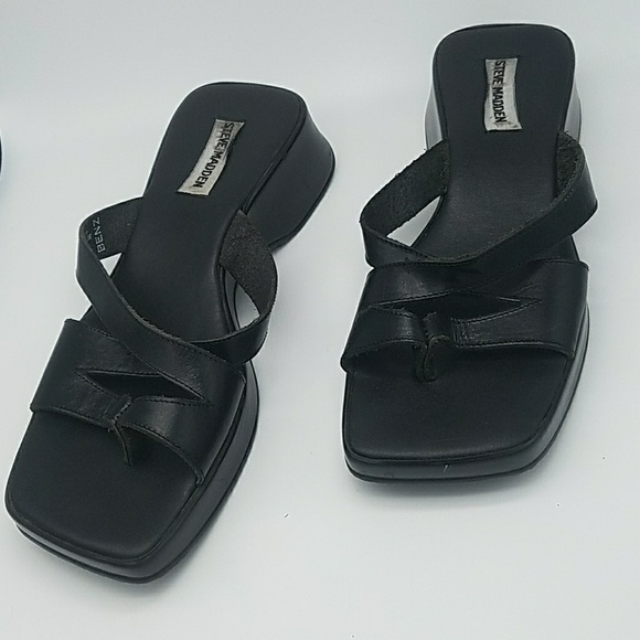Steve Madden Shoes - Steve Madden Sandals Black Size 7.5 Womens